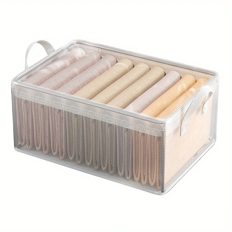 Transparent PVC Steel Frame Storage Box | Waterproof Organizer Storage Basket QXL