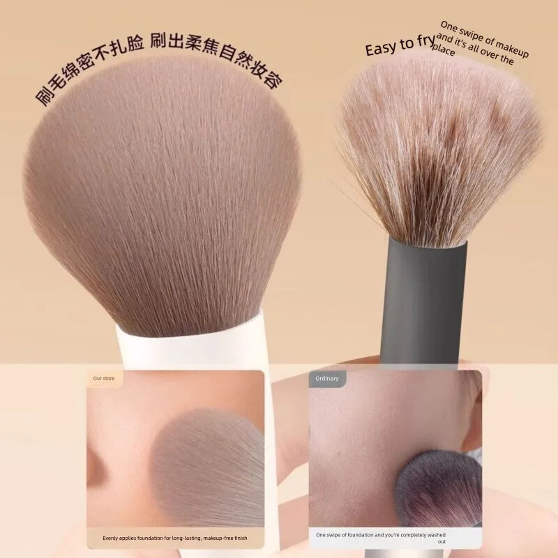 Fluffy Goat Hair Powder Brush | Blush Bronzer Highlighter Tool Powder Makeup Brush QXL