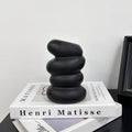 Simple Solid Color Plastic Vase | Home Flower Arrangement Décor Decorative Vase QXL black