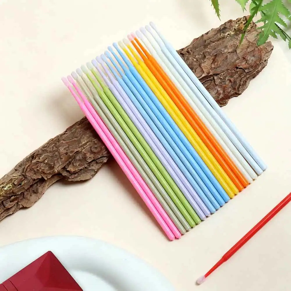 100-Pack Disposable Micro Brushes for Eyelash Extensions Disposable Micro Brushes QXL