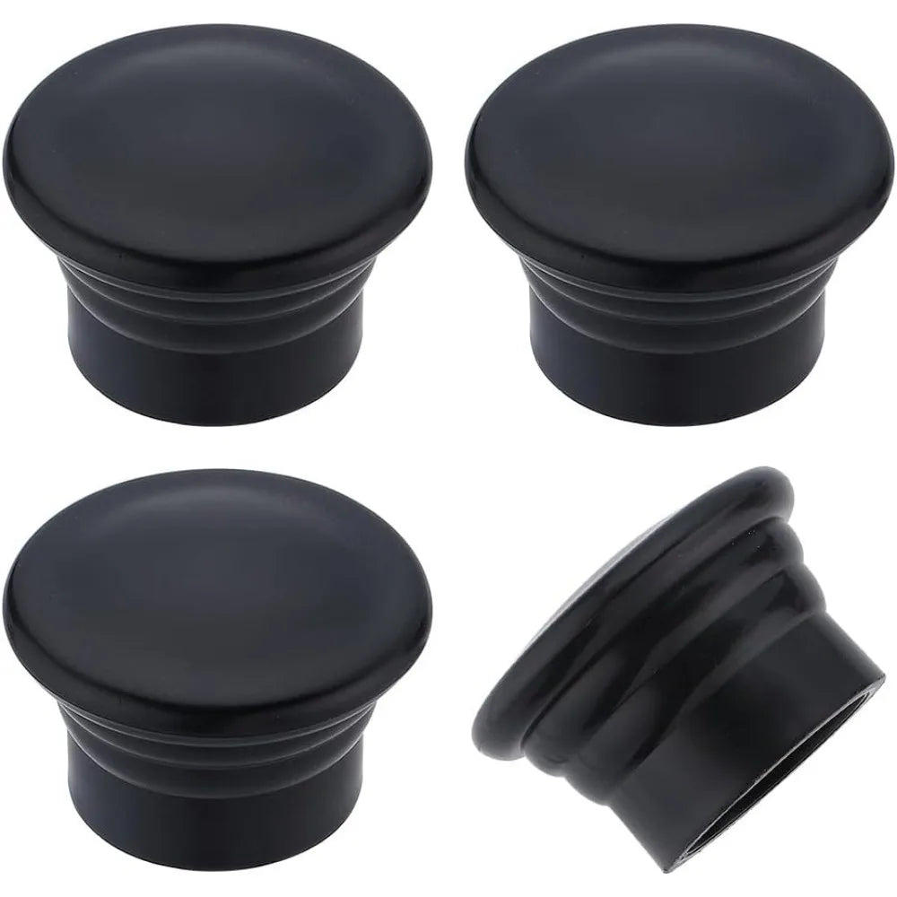 4-Pack Black 28mm Curtain Rod Finials | Column End Caps Curtain Rod Finials QXL