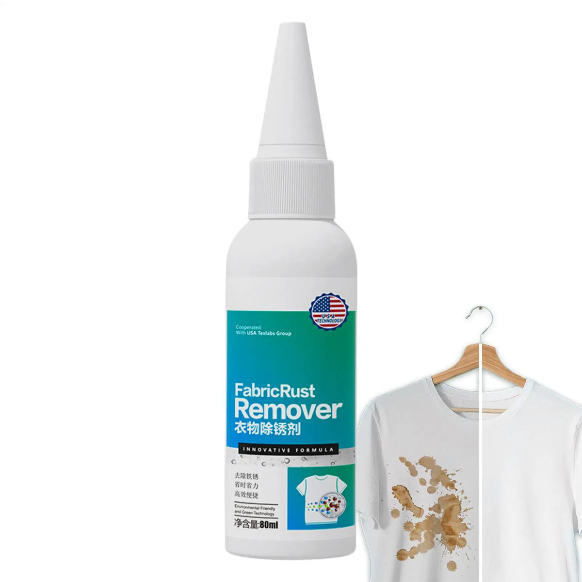 Fabric Rust Stain Remover for Clothes, Carpet & Upholstery Fabric Stain Remover QXL