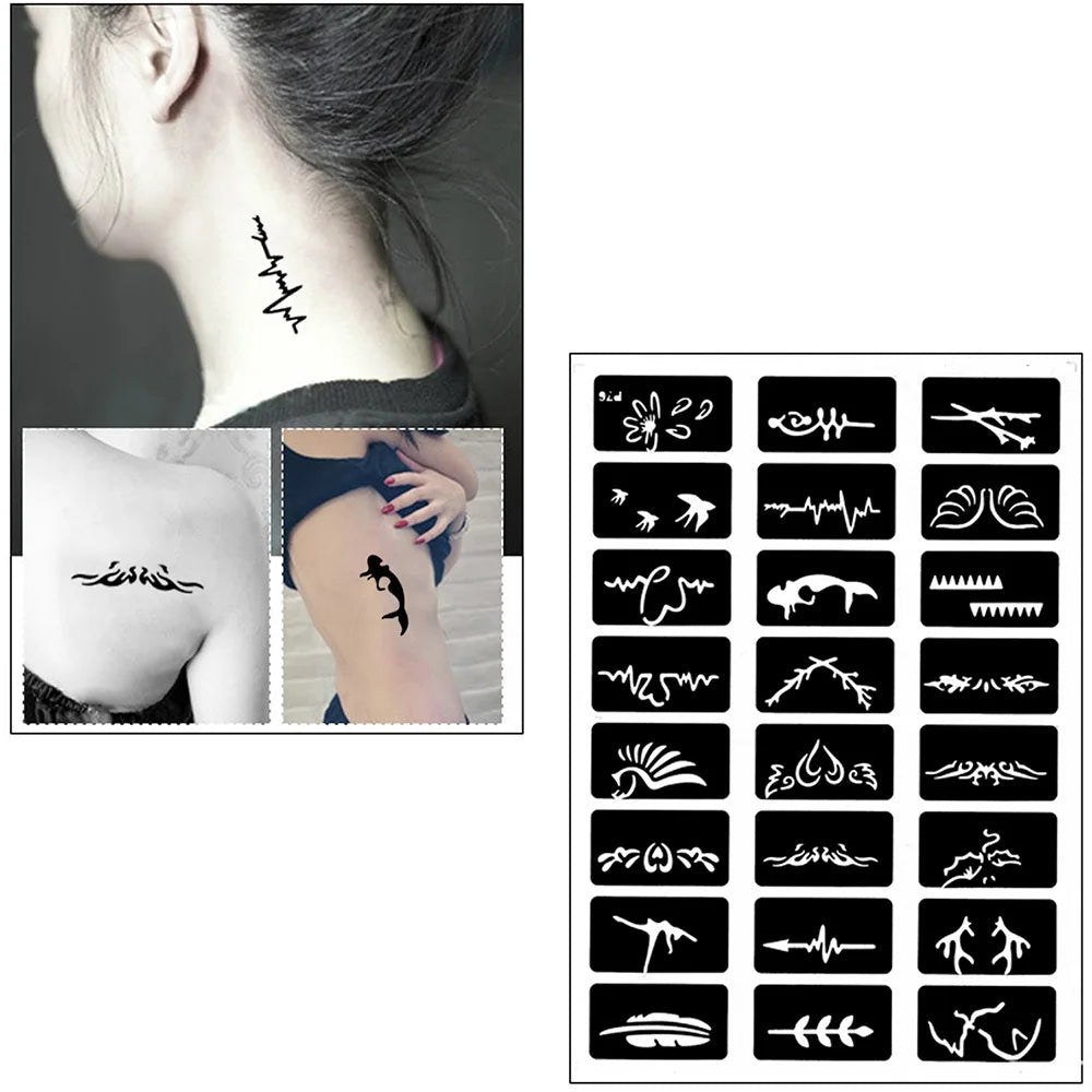 VERONNI 30-Color Glitter Tattoo Kit with Stencils – Kids & Adults Glitter Tattoo Kit QXL