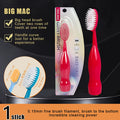Big Head Toothbrush | Soft Bristle Deep Clean Manual Brush Manual Toothbrush QXL Red