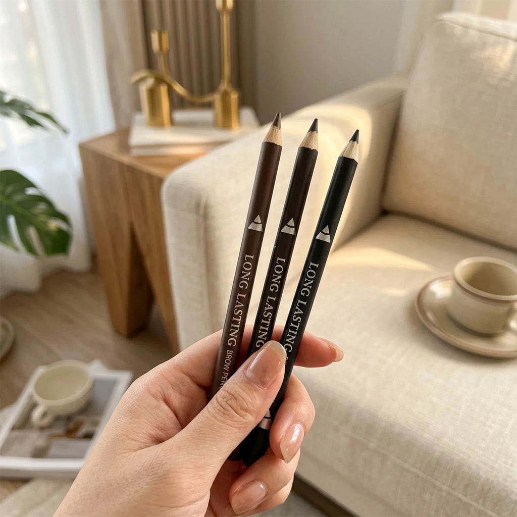 3-Pack Waterproof Eyebrow Pencils | Fine Tip All-Day Wear Eyebrow Pencil Set QXL