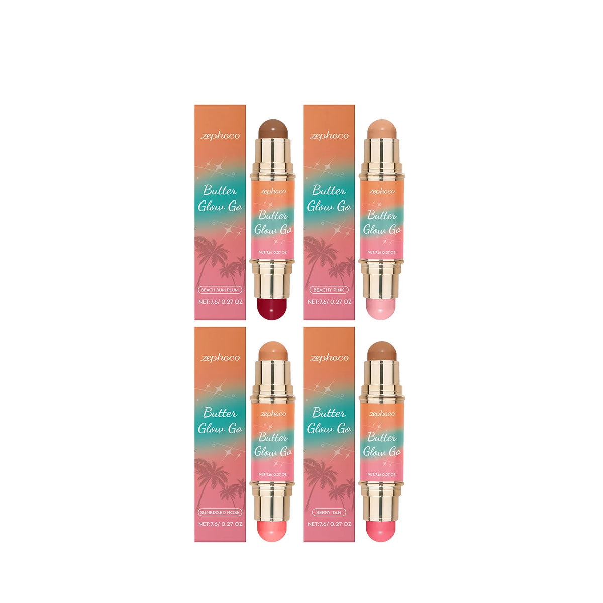 Double-Headed Bronzer & Blush Stick | Multiuse Glow Stick Bronzer Blush Stick QXL