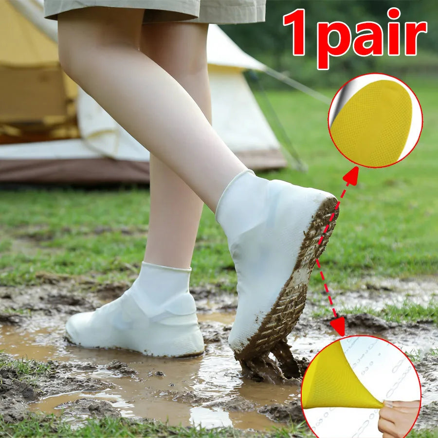 Waterproof Shoe Covers | Anti-Slip Snow & Mud Protectors Waterproof Shoe Covers QXL White-1 pair EU 35-46