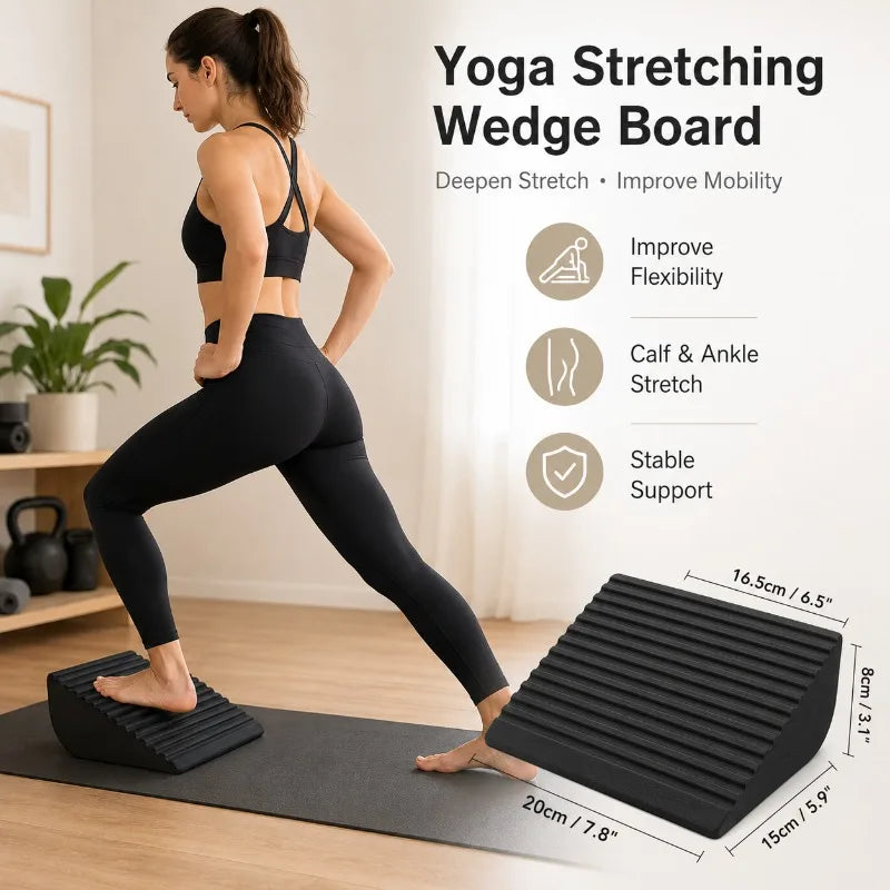EVA Yoga Wedge Board | Non-Slip Calf & Ankle Stretcher Yoga Wedge Board QXL