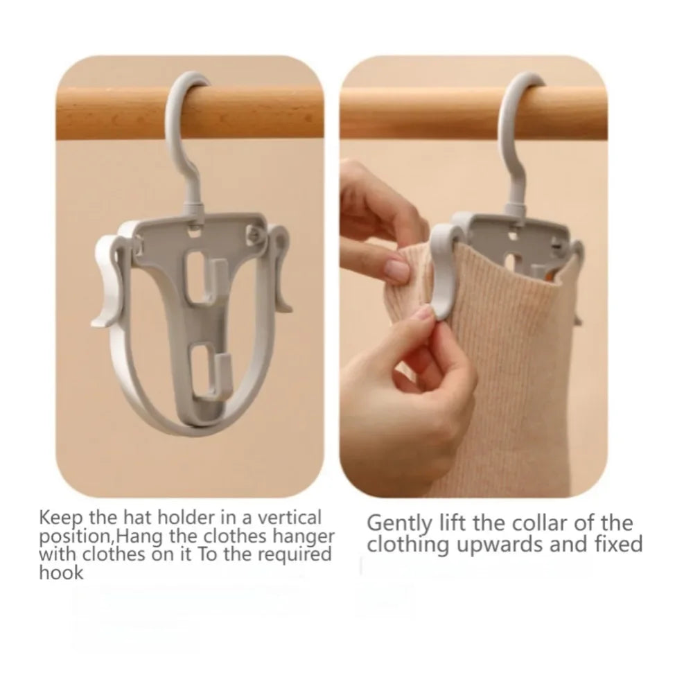 Foldable Hooded Sweatshirt Drying Rack | Windproof Clip Frame Clothes Drying Rack QXL