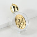 Catholic Holy Water Bottle 0.5 Floz | Gold Glass Devotional Devotional Water Bottle QXL D