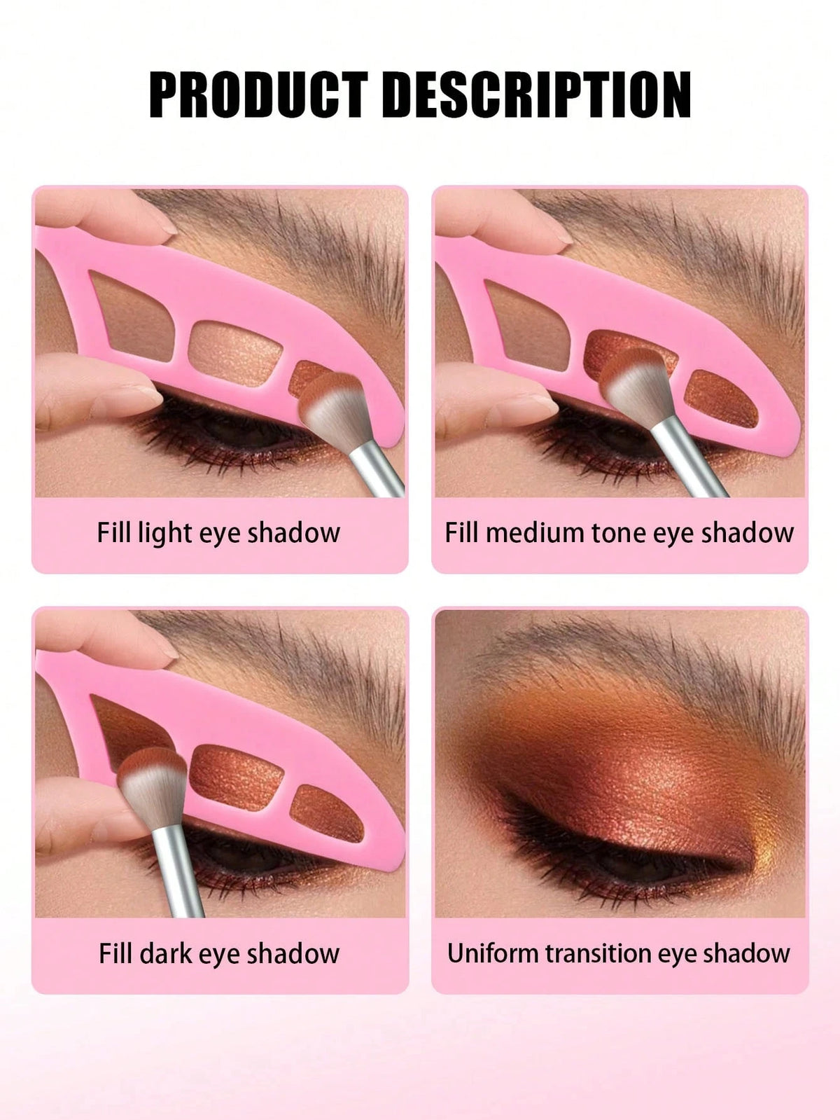 Silicone Eyeshadow Stamp Seal Template for Beginners Eyeshadow Stamp Tool QXL