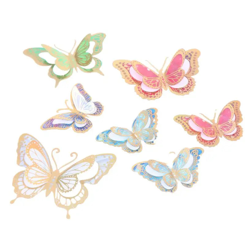 12-Pack Waterproof Butterfly Stickers | Self-Adhesive Decor Decorative Stickers QXL