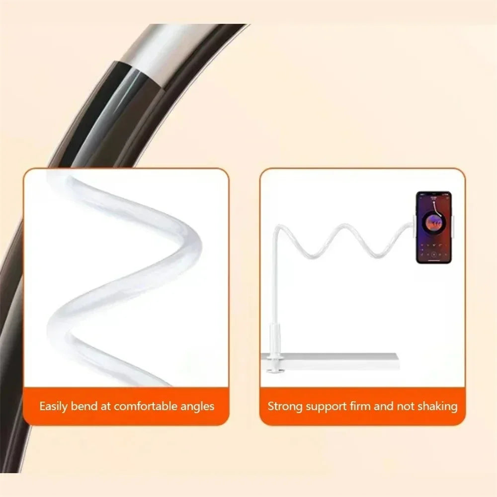 360° Flexible Gooseneck Phone Holder | Long Arm Clip Mount Gooseneck Phone Mount QXL