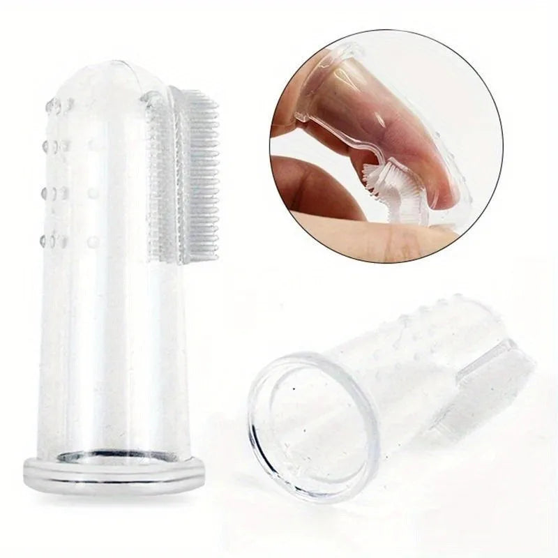 3-Pack Silicone Finger Toothbrush for Dogs & Cats | Pet Dental Pet Finger Toothbrush QXL