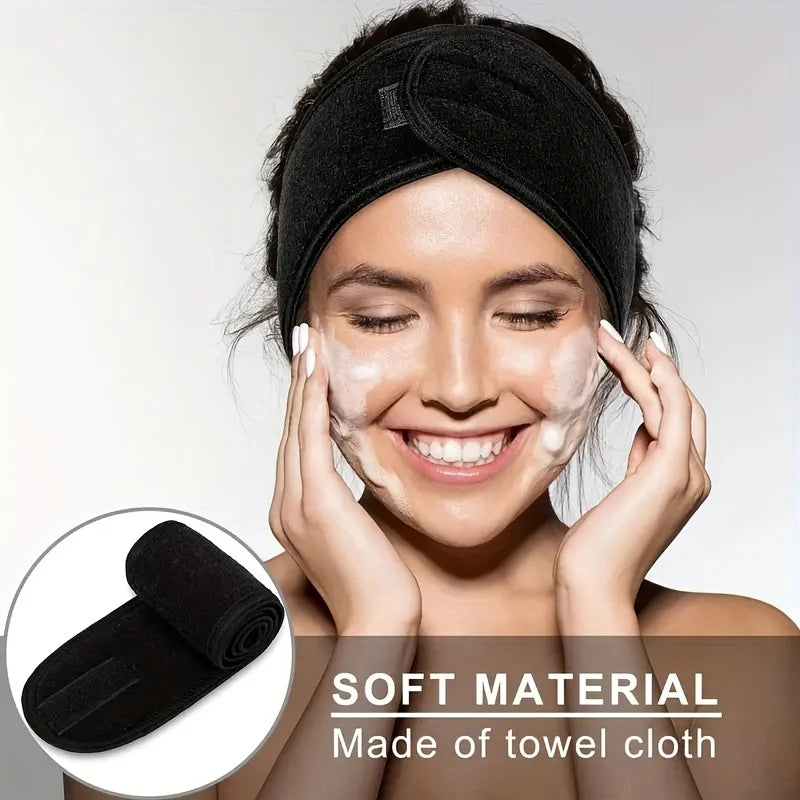 Women's Adjustable Wide Headband – Spa, Makeup & Yoga Wide Hair Headband QXL