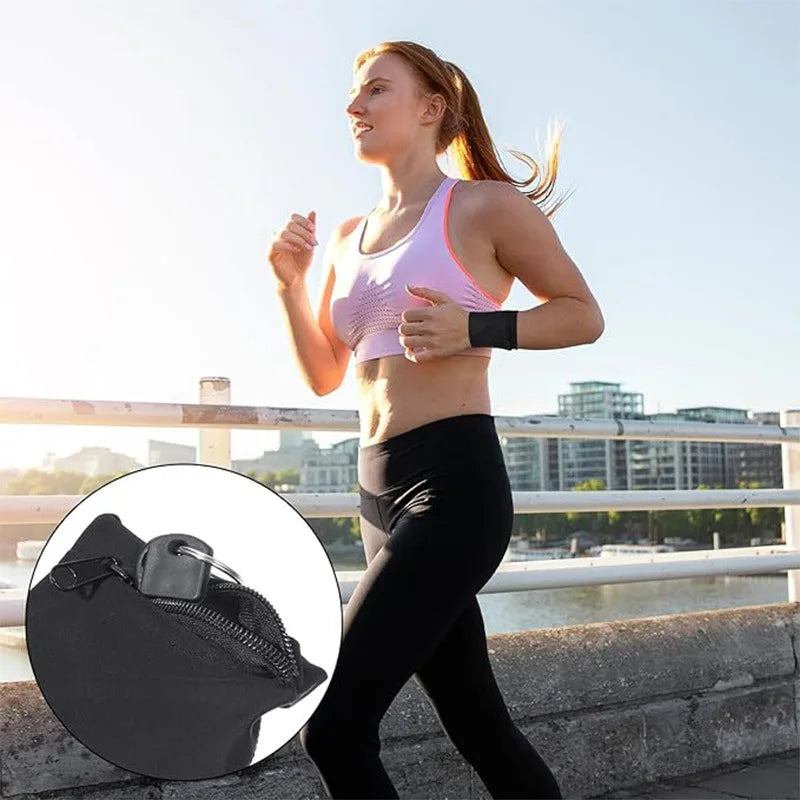 Sports Wristband Bag with Zipper | Running & Cycling Pouch Sports Wrist Bag QXL