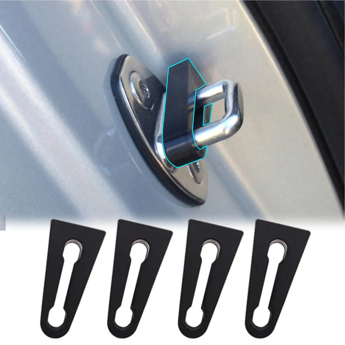 4-Pack Car Door Lock Sound Deadening Rubber Damper Cushion Car Door Damper QXL