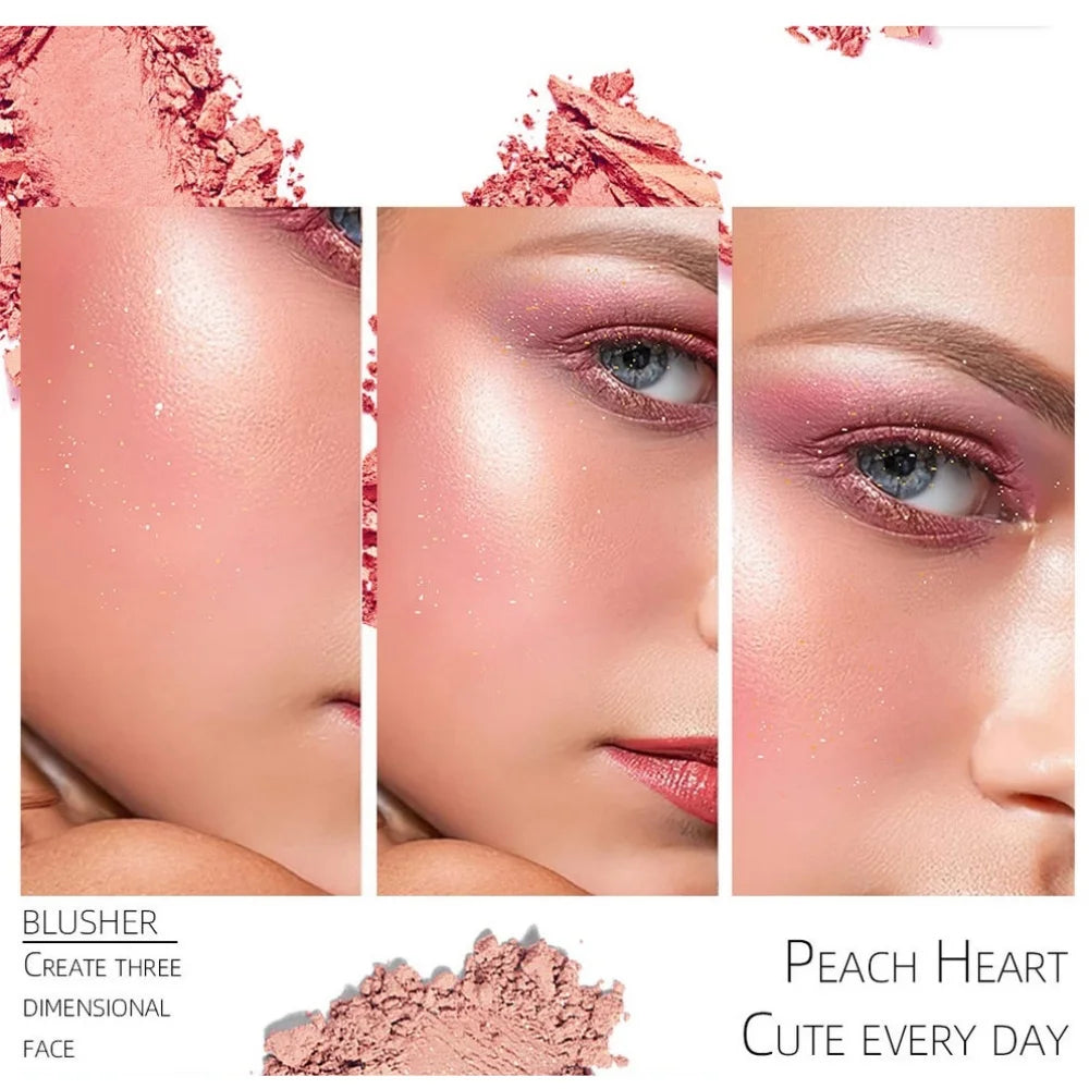 3-Color Cream Blush & Highlighter Palette | Waterproof Contour Cream Blush Palette QXL