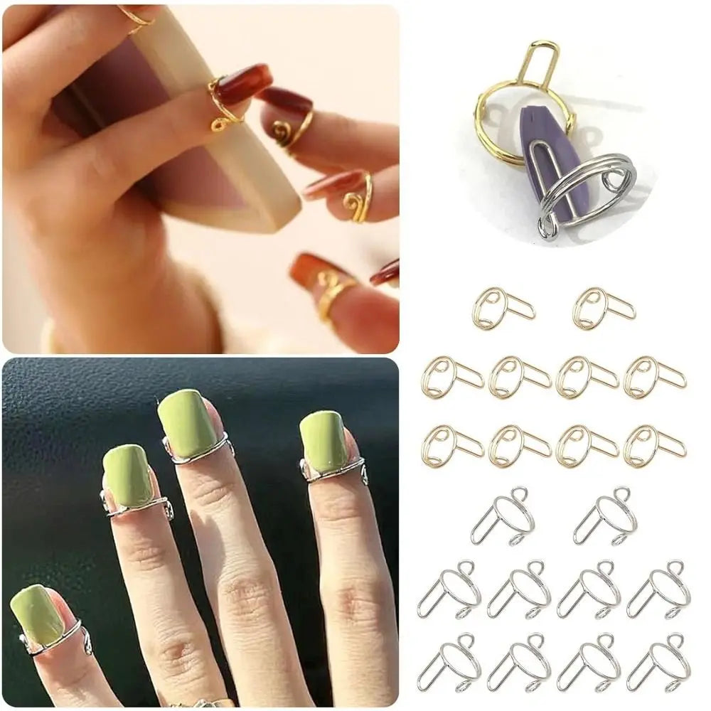 10-Pack Reusable Fingertip Nail Rings | Y2K Nail Art Decor Nail Art Rings QXL