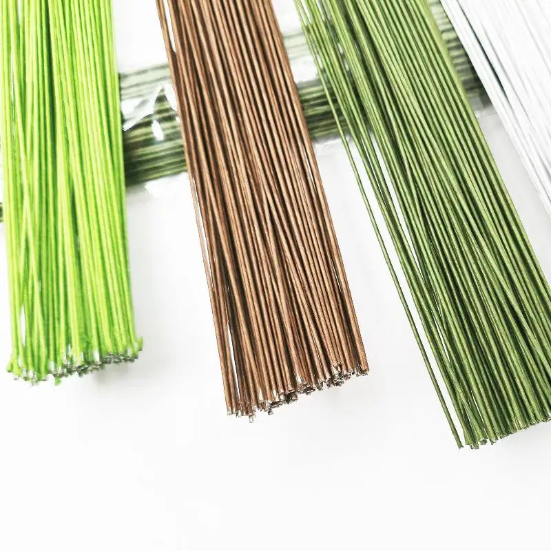 100-Pack 40cm Artificial Floral Wire Stems | DIY Craft Supply Floral Wire Stems QXL