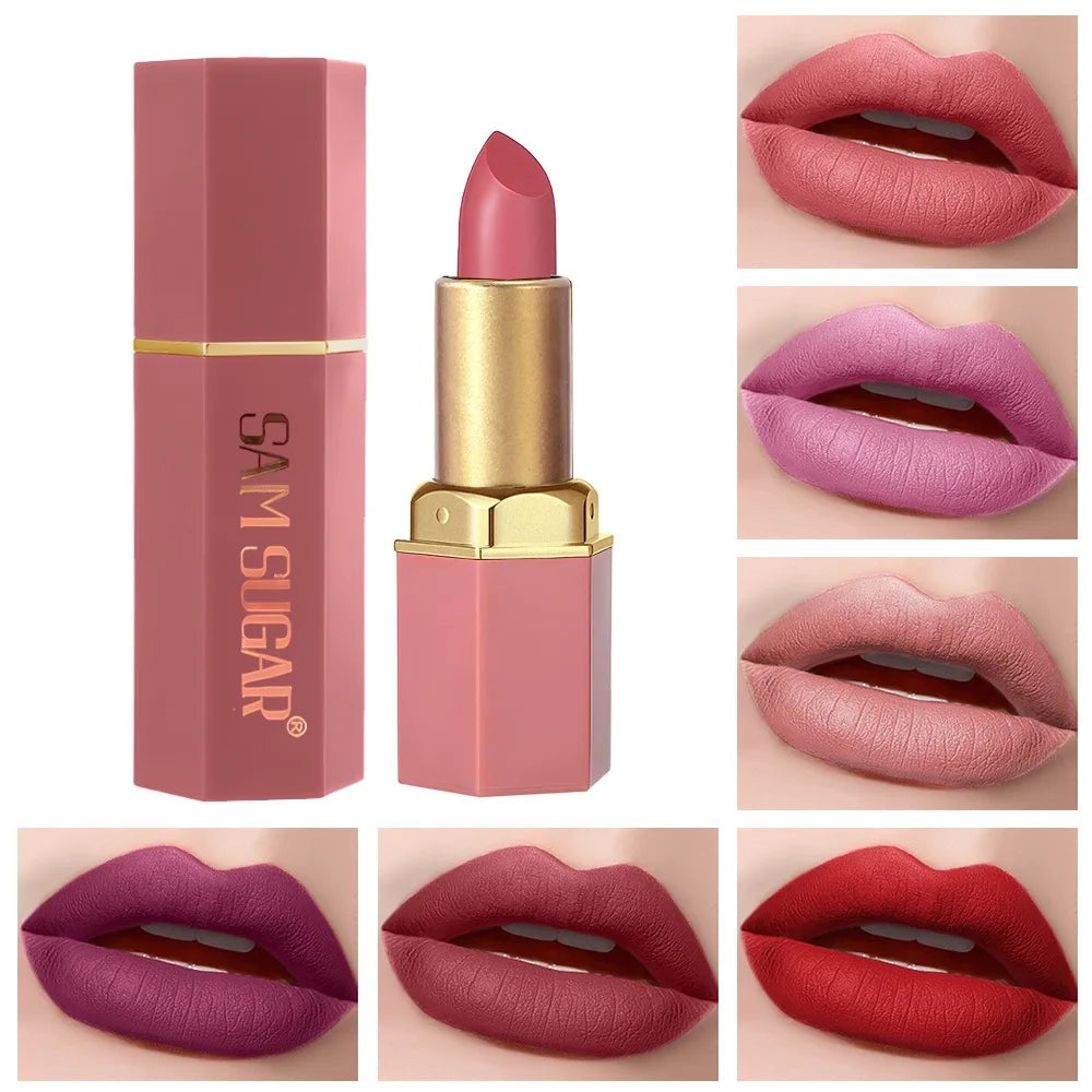 6-Pc Matte Velvet Nude Lipstick Set | Waterproof Long-Lasting Matte Lipstick Set QXL