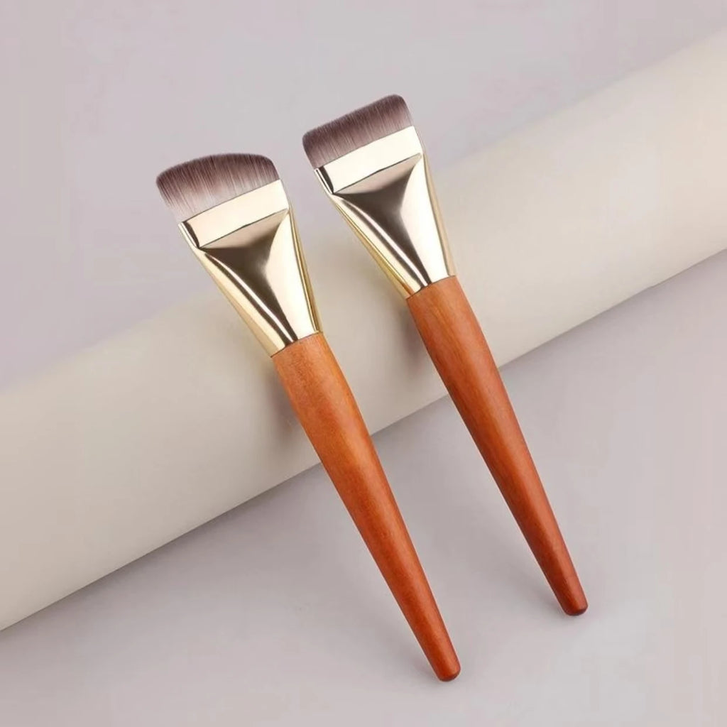 2-Pack Flat & Slant Foundation Brushes – Ultra-Thin Foundation Brush Set QXL