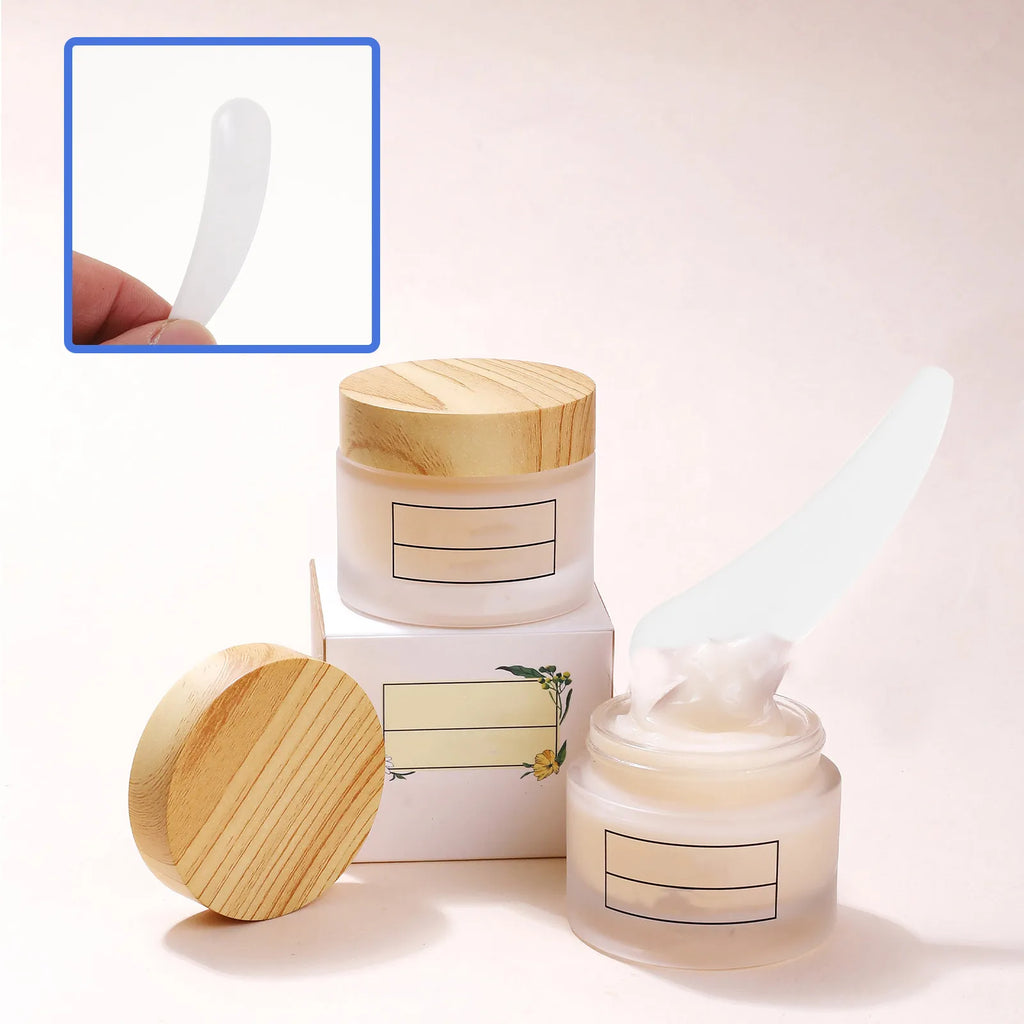 10-Pack Transparent Makeup Spatulas | Cream Scoop Applicator Cosmetic Spatula Set QXL