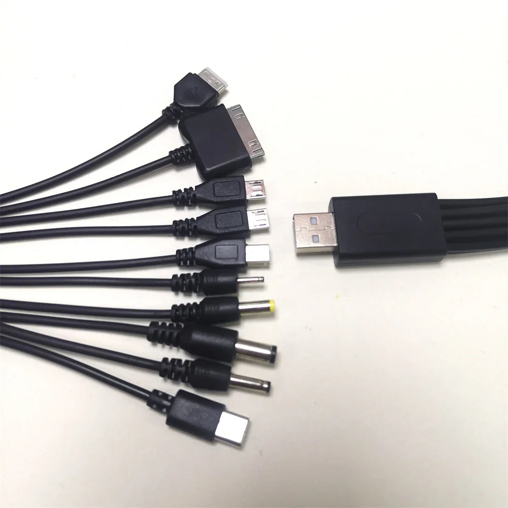 10-in-1 Universal USB Charging Cable | Multi-Pin Adapter Multi-Pin USB Cable QXL