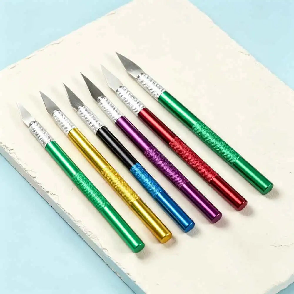 10-Pc Precision Craft Knife Set | Metal Handle & Blades Craft Knife Set QXL