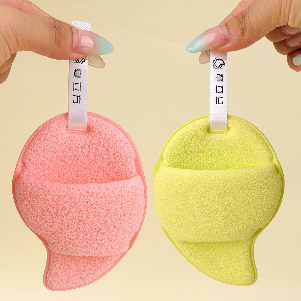 Exfoliating Face Wash Sponge Puff | Cleansing & Makeup Remover Facial Cleansing Sponge QXL