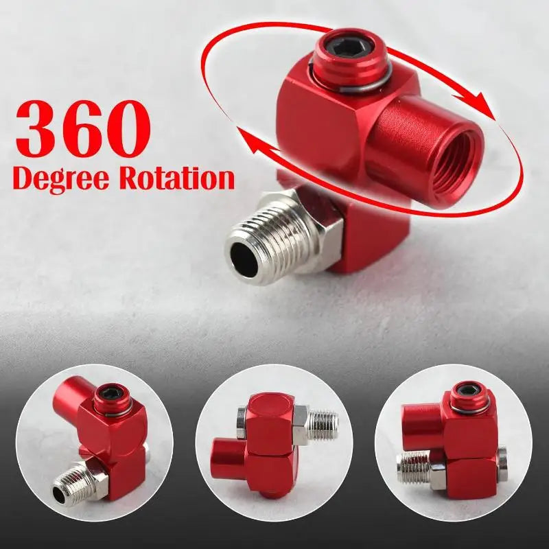 360° Swivel Air Connector 1/4 NPT Aluminum Pneumatic Fitting Pneumatic Swivel Fitting QXL