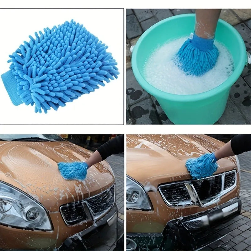 Microfiber Car Wash Glove | Paint-Safe Cleaning Mitt Car Wash Mitt QXL