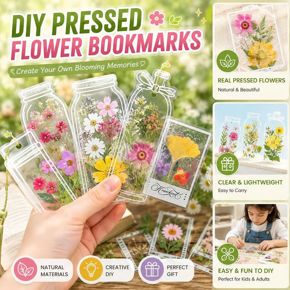 20-Pack Transparent Pressed Flower Bookmark Frames | DIY Craft DIY Craft Bookmark QXL