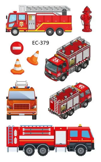 5-Pack Kids Waterproof Temporary Tattoo Stickers – Cars & Helicopters Temporary Tattoo Stickers QXL 05