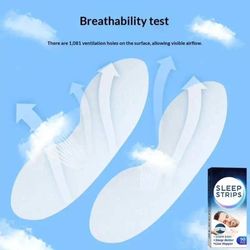 90-Pack Breathable Mouth Tape Sleep Strips | Nose Breathing Sleep Mouth Tape QXL