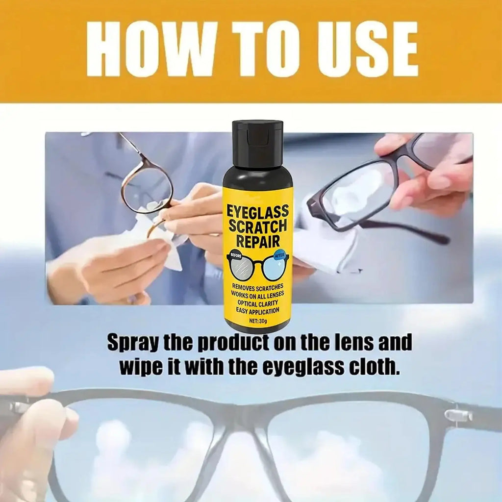 Eyeglass Lens Restoration Cream – Scratch & Yellowing Repair Lens Repair Cream QXL