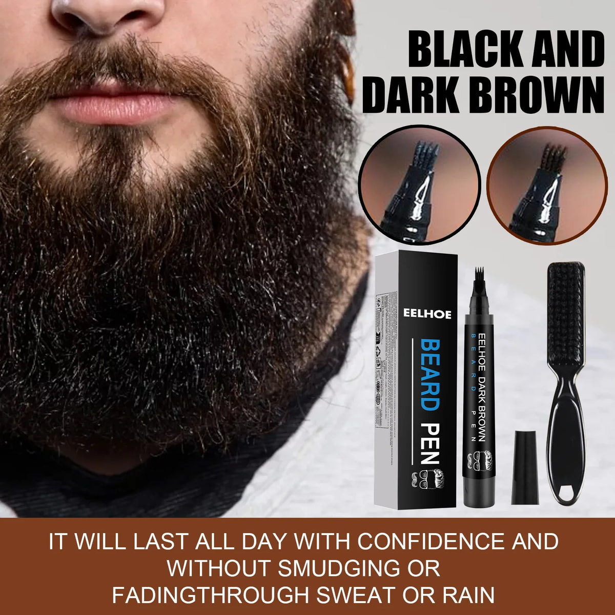 Beard Filling Pen Kit – Waterproof Beard Tracing Pen for Men Beard Filling Pen QXL