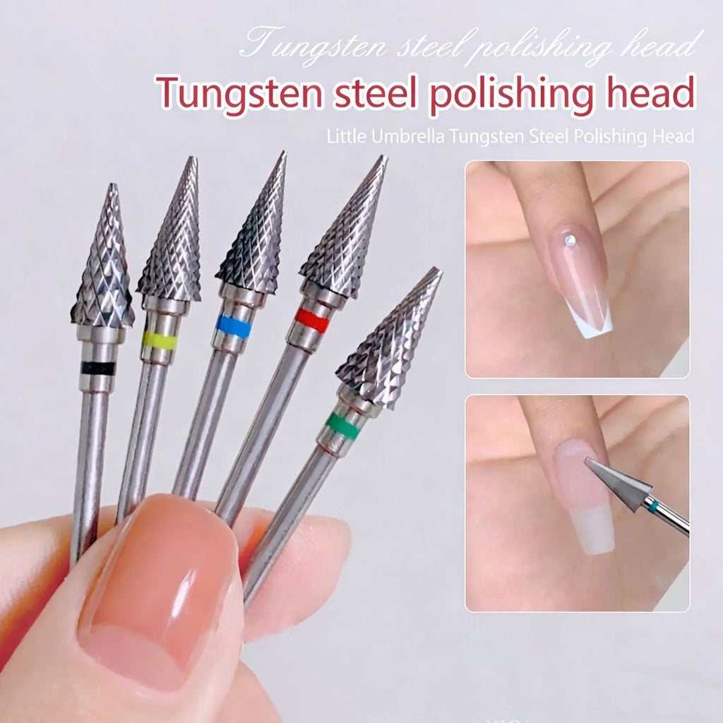 FUMOSIK 2-Pack Tungsten Carbide Nail Drill Bits – Cuticle Remover Nail Drill Bits QXL