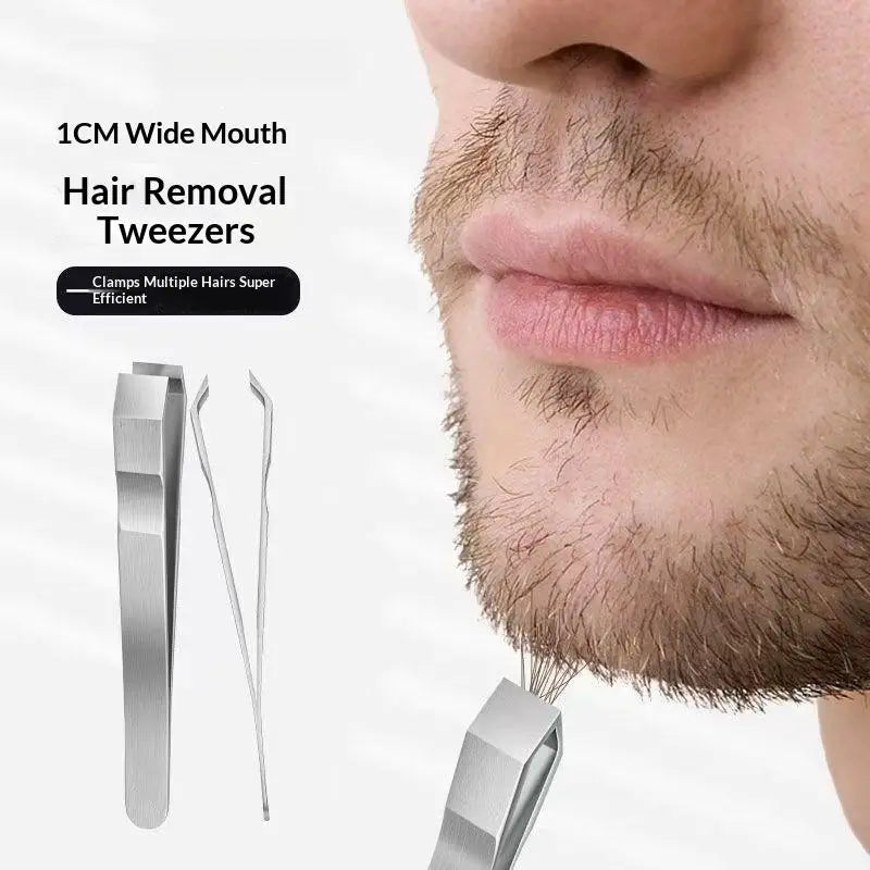 Wide-Mouth Stainless Steel Tweezers | Facial Hair Removal Hair Removal Tweezers QXL