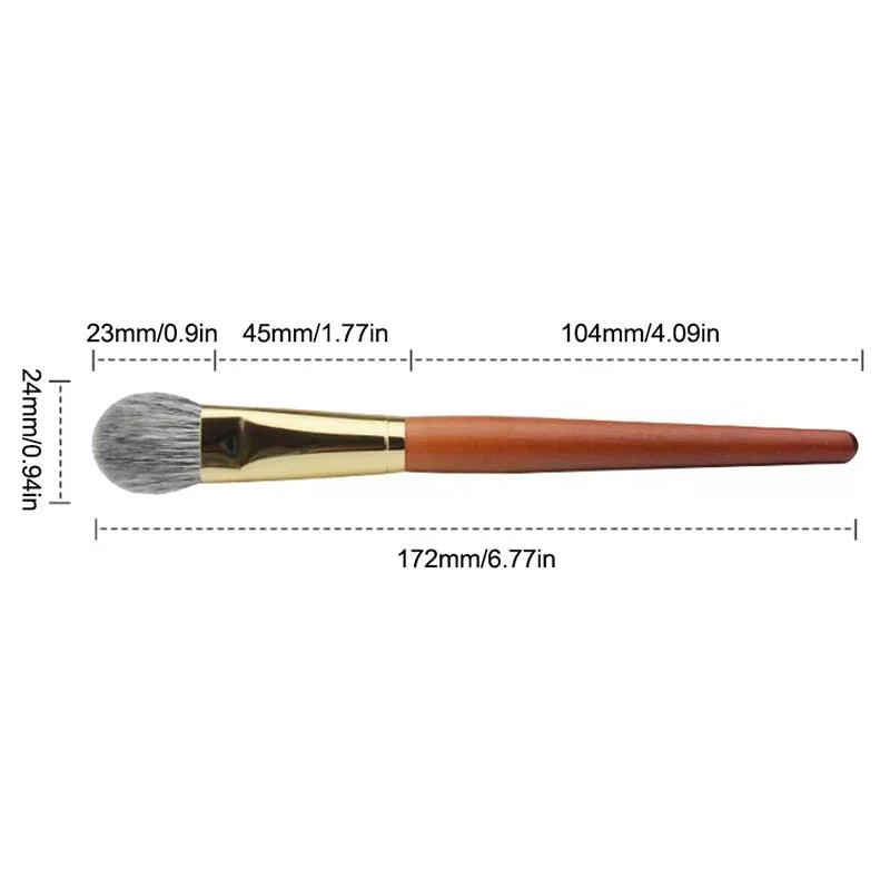 Goat Hair Blush Brush | Natural Bristle Blusher & Bronzer Tool Blush Makeup Brush QXL