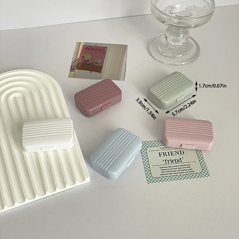 Candy Color Portable Contact Lens Case Kit with Tweezers Contact Lens Case QXL