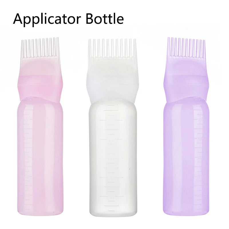 160ml Hair Dye Applicator Comb Bottle | Salon Coloring Tool Hair Dye Applicator QXL White