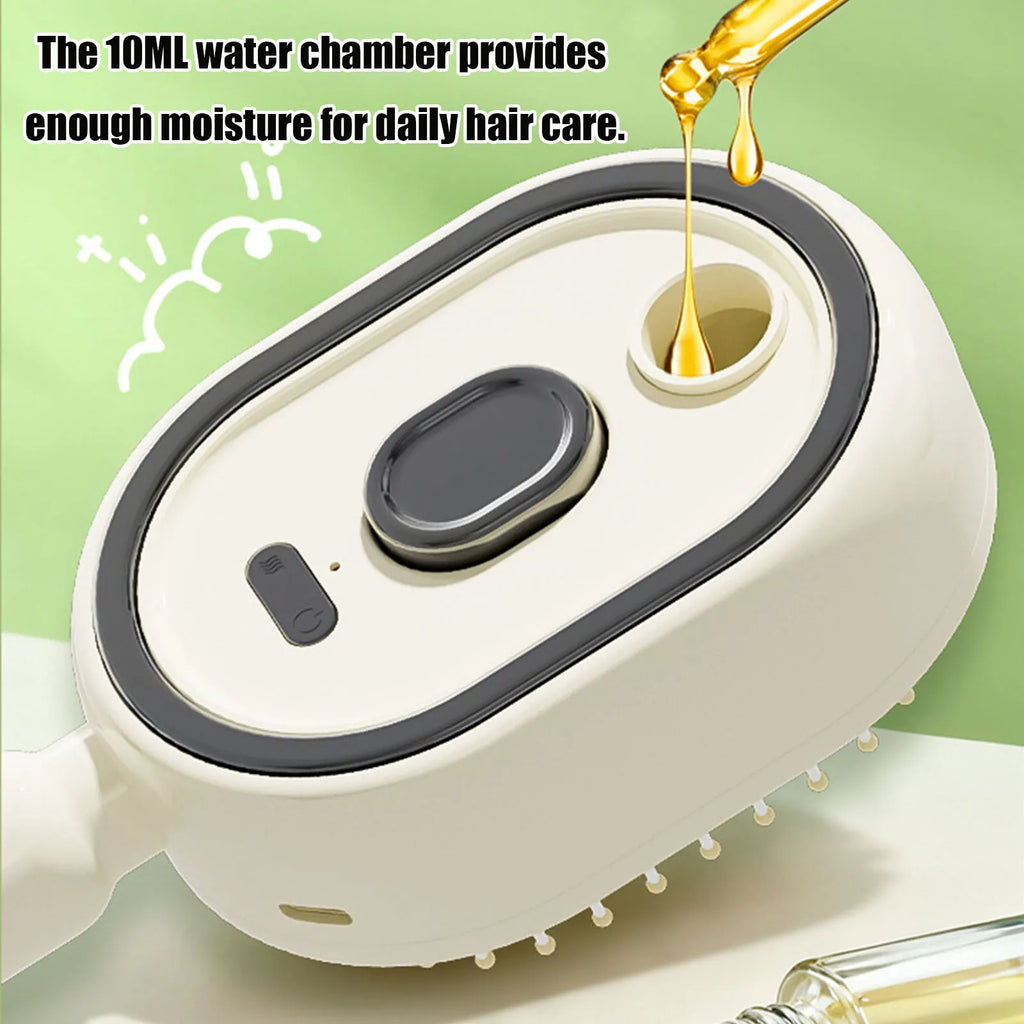 Electric Steam Hair Brush USB-C | Nano Mist Frizz Control Steam Hair Brush QXL
