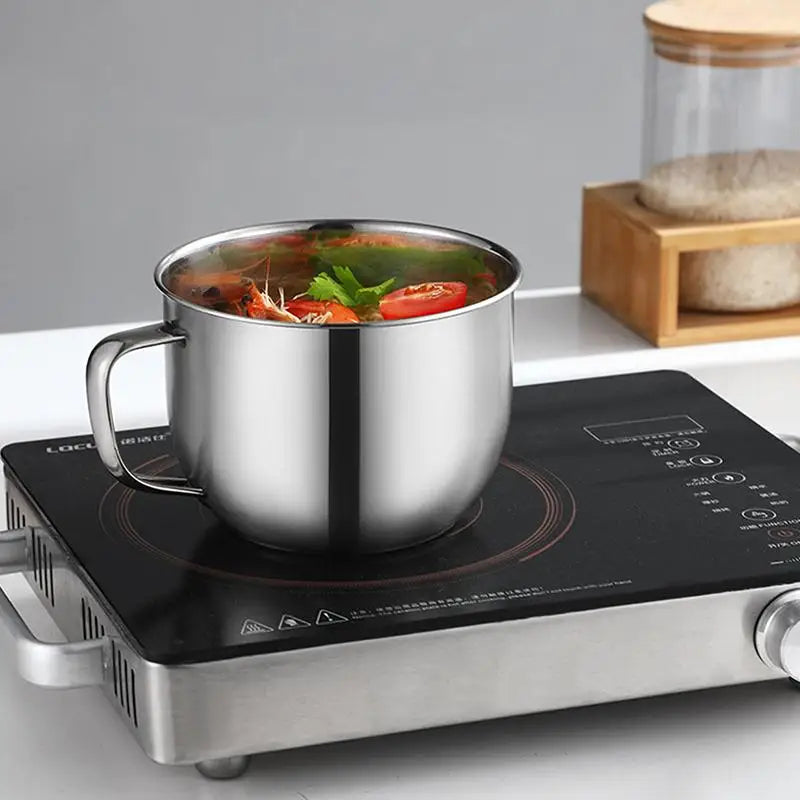Kids Stainless Steel Soup Bowl with Anti-Scald Handle & Lid Kids Soup Bowl QXL