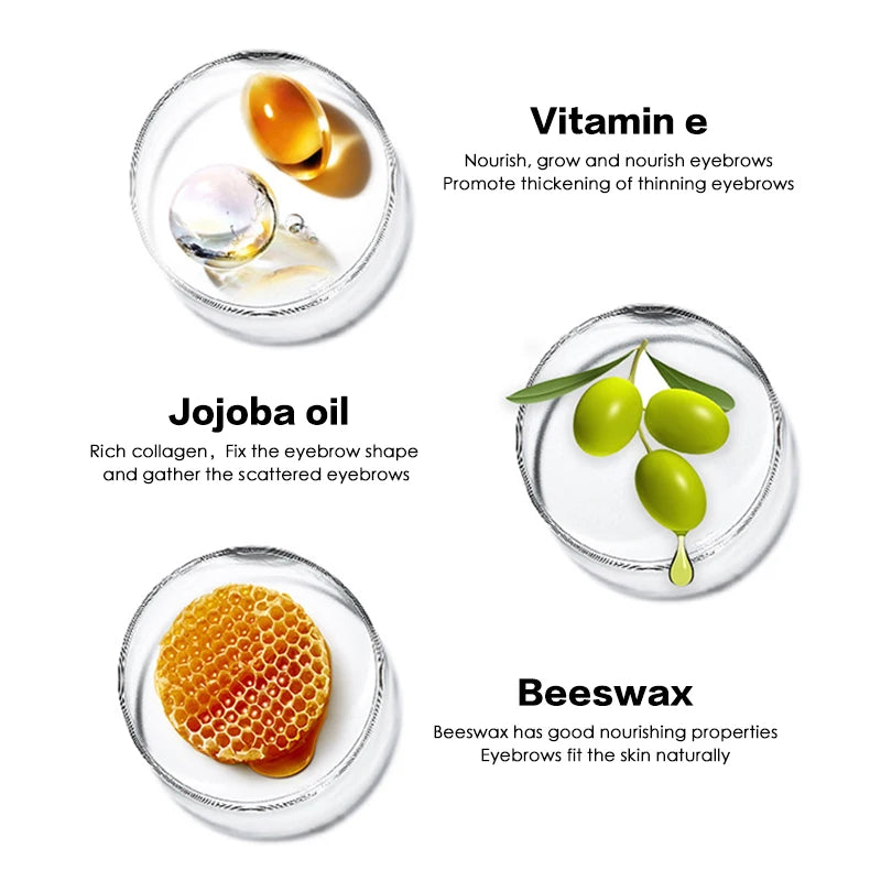 QiBest Transparent Eyebrow Sculpting Gel – Waterproof Brow Set Eyebrow Setting Gel QXL