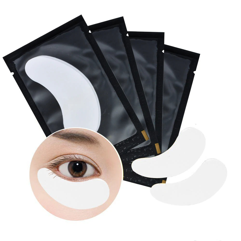 100-Pair Lint-Free Under Eye Gel Pads for Lash Extensions Lash Extension Pads QXL