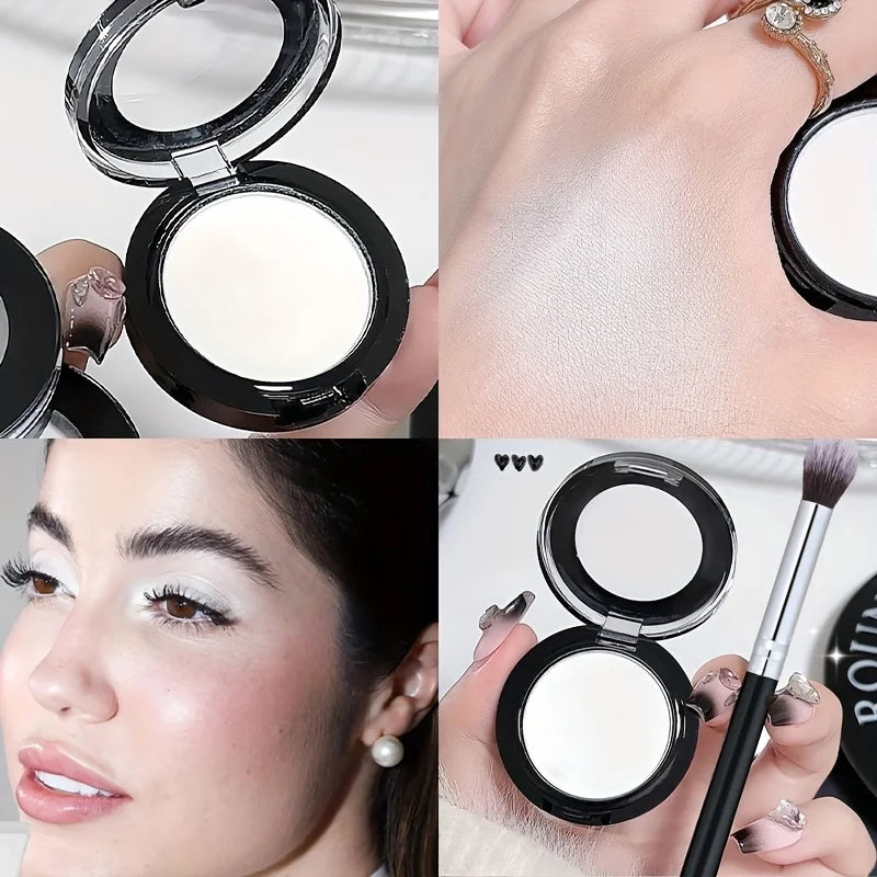 2-Pc Matte Highlighter & Brush Set | Face, Eye & Body Highlighter Powder Set QXL