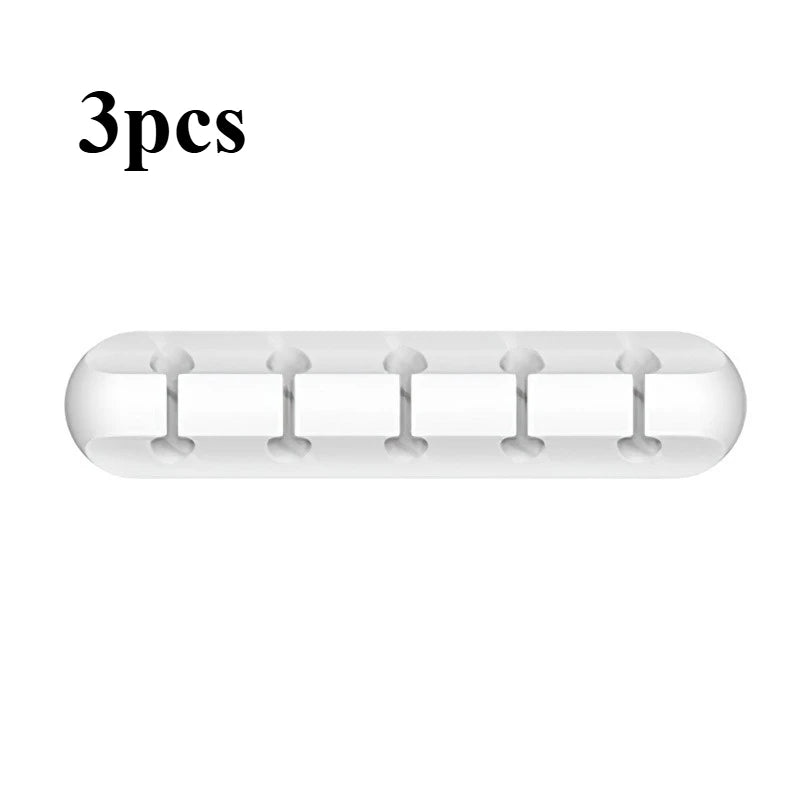 Desktop Cable Organizer & Wire Management Tool (1/2/3-Pack) Cable Organizer QXL White 3pcs