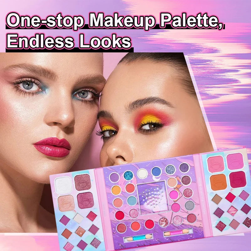 Cartoon Glitter & Matte Eyeshadow Palette | 8+ Shades Diamond Kit Eyeshadow Palette QXL