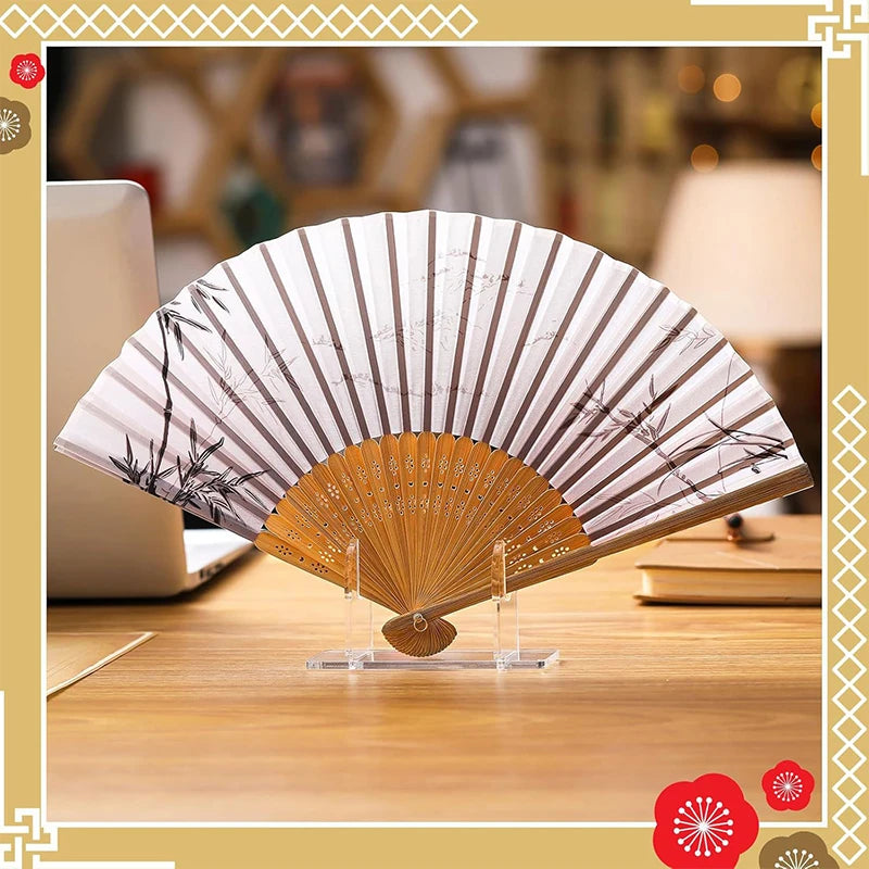 Acrylic Fan Display Stand | Foldable Desk Holder for Hand Fans Fan Display Stand QXL